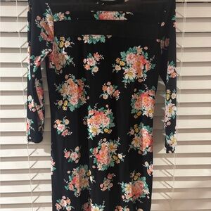 Floral Black Dress